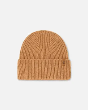 Mid-Season Knit Hat Brown Pink