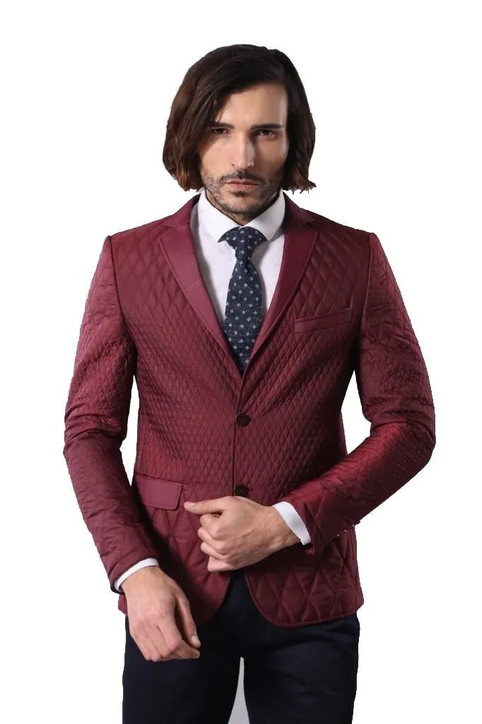 15485 Burgundy Blazer Jacket