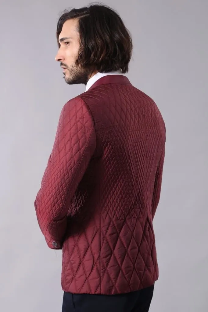 15485 Burgundy Blazer Jacket