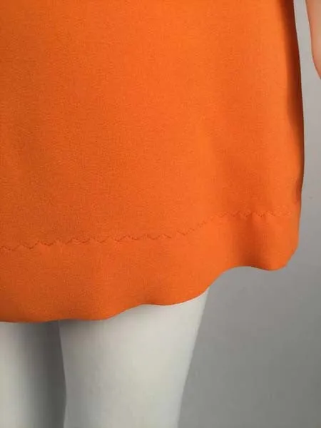 1960s Gino Charles by Malcolm Starr Silk Orange Tunic