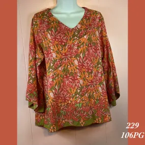 229 - 106PG , V neck tunic top