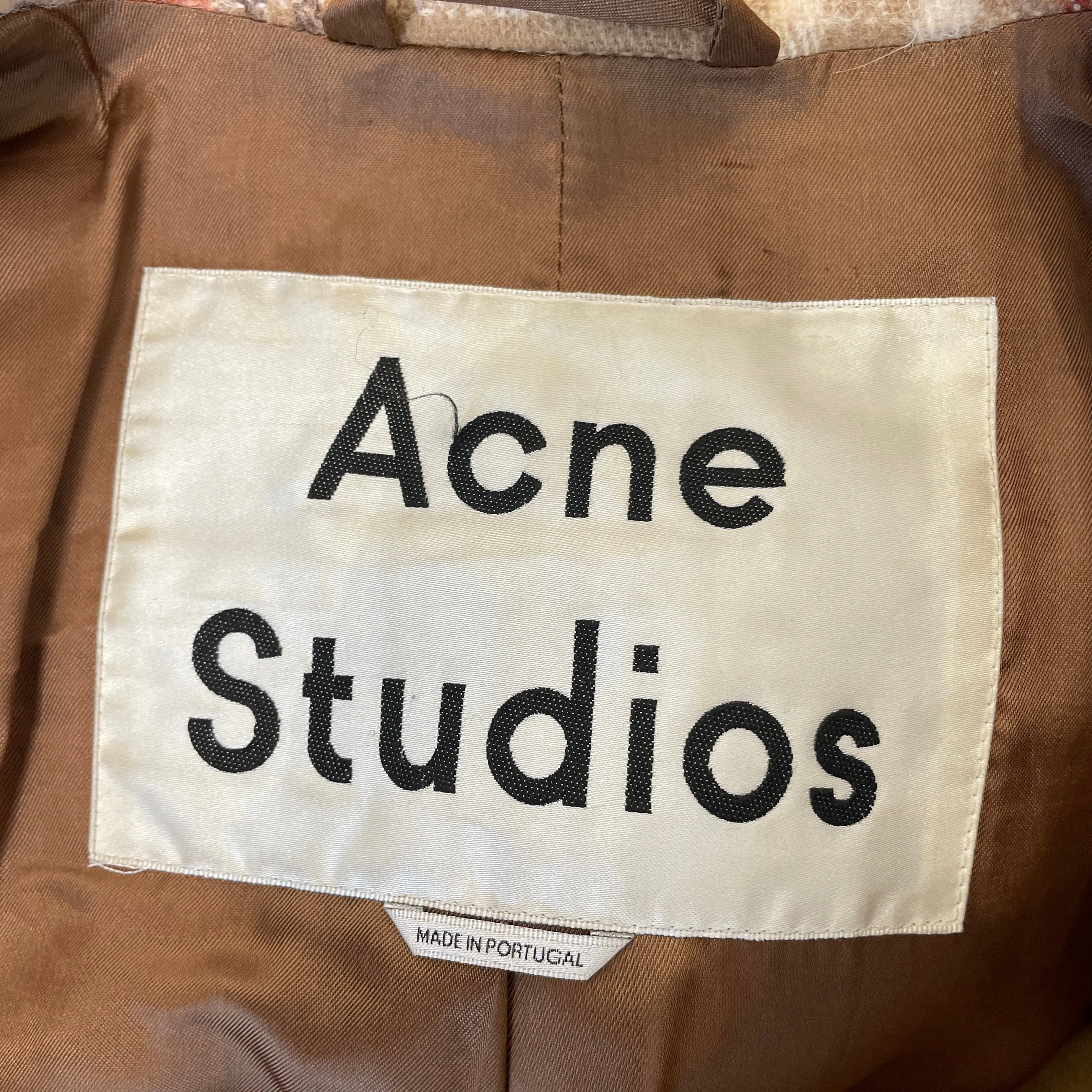 Acne Studios/Trench Coat/38/Wool/MLT/Plaid/