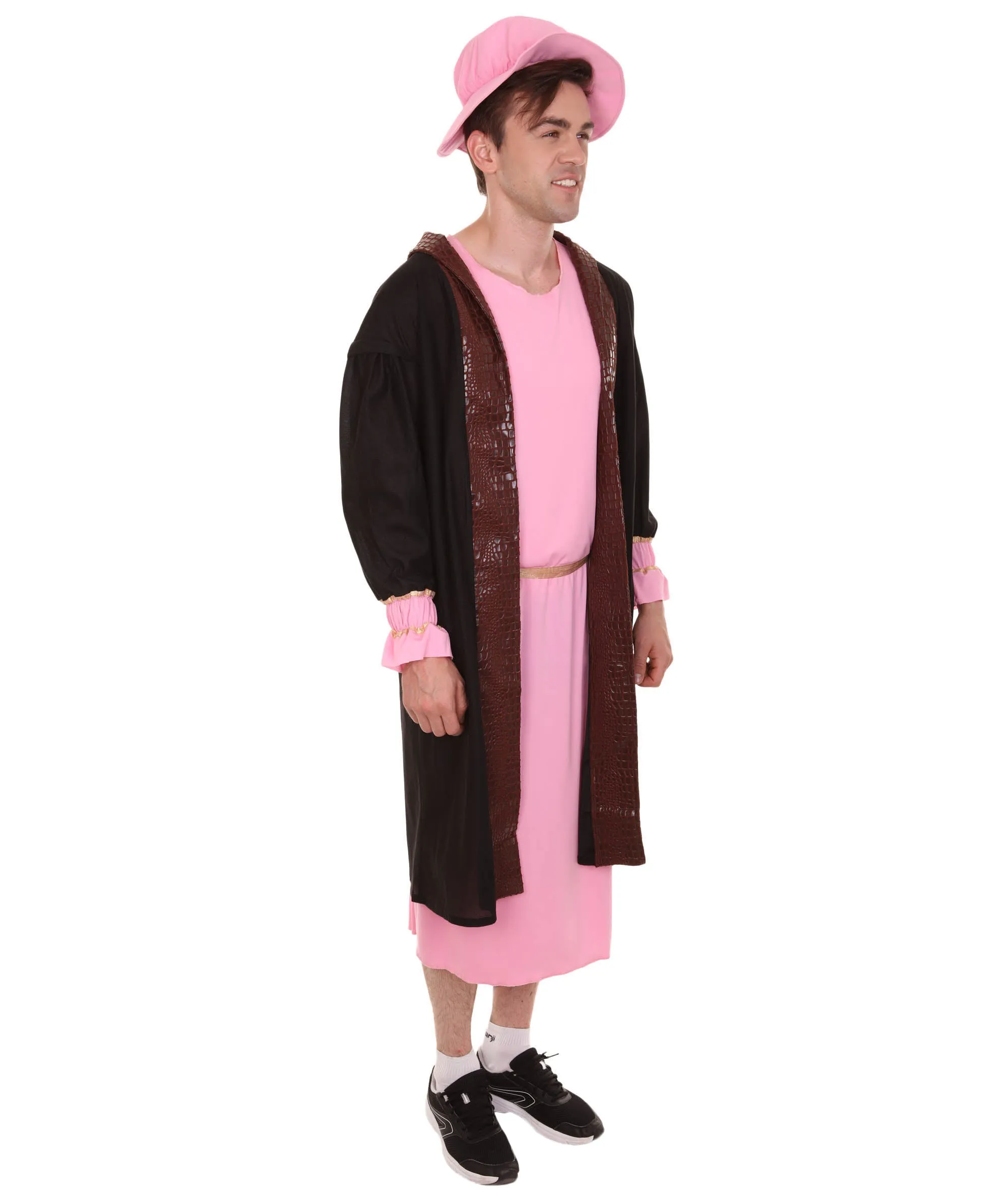 Adult Men's Leonardo Da Vinci Painter Artitst 4 Pc Costume | Lt. Pink Cosplay Costume