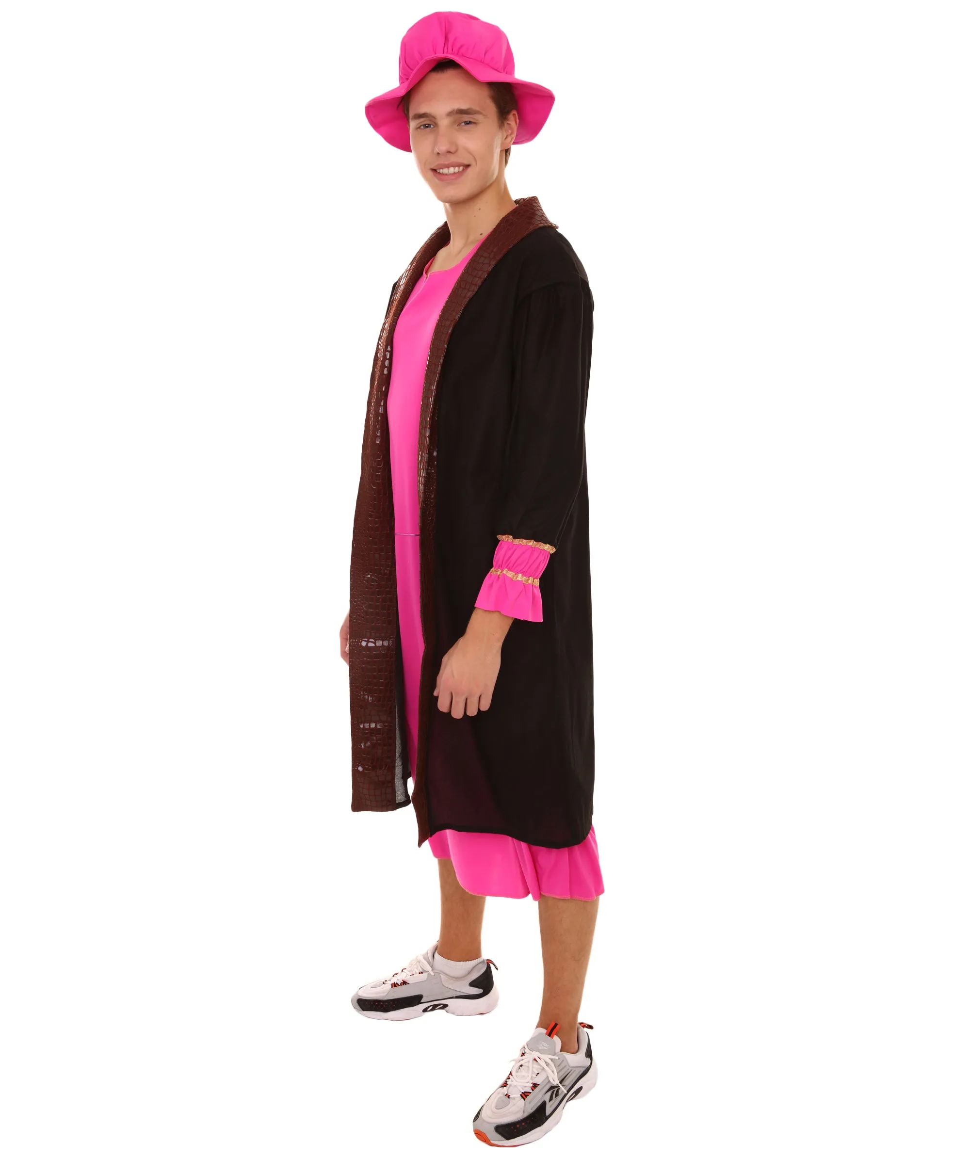 Adult Men's Leonardo Da Vinci Painter Artitst 4 pc Costume | Pink Cosplay Costume