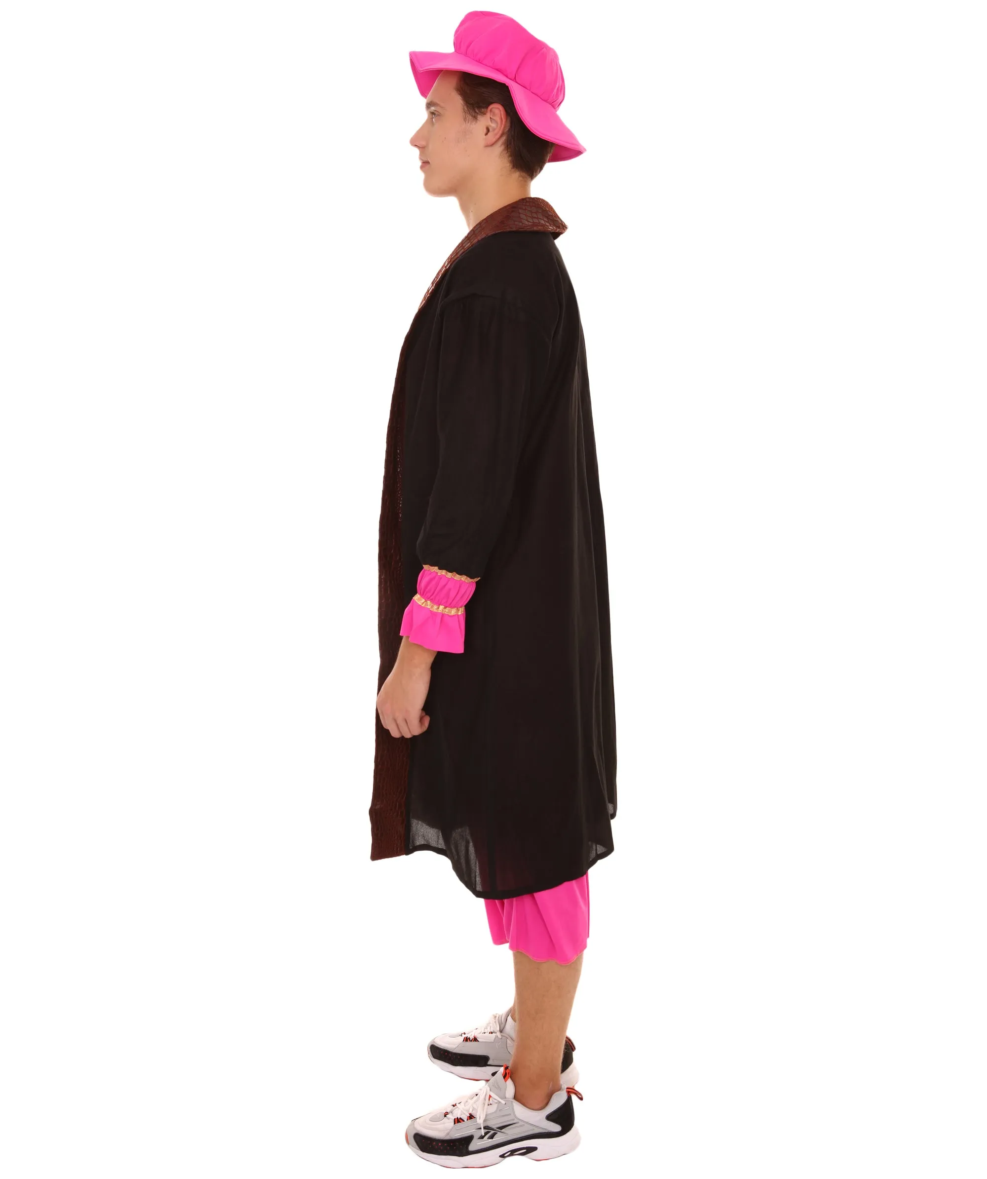 Adult Men's Leonardo Da Vinci Painter Artitst 4 pc Costume | Pink Cosplay Costume