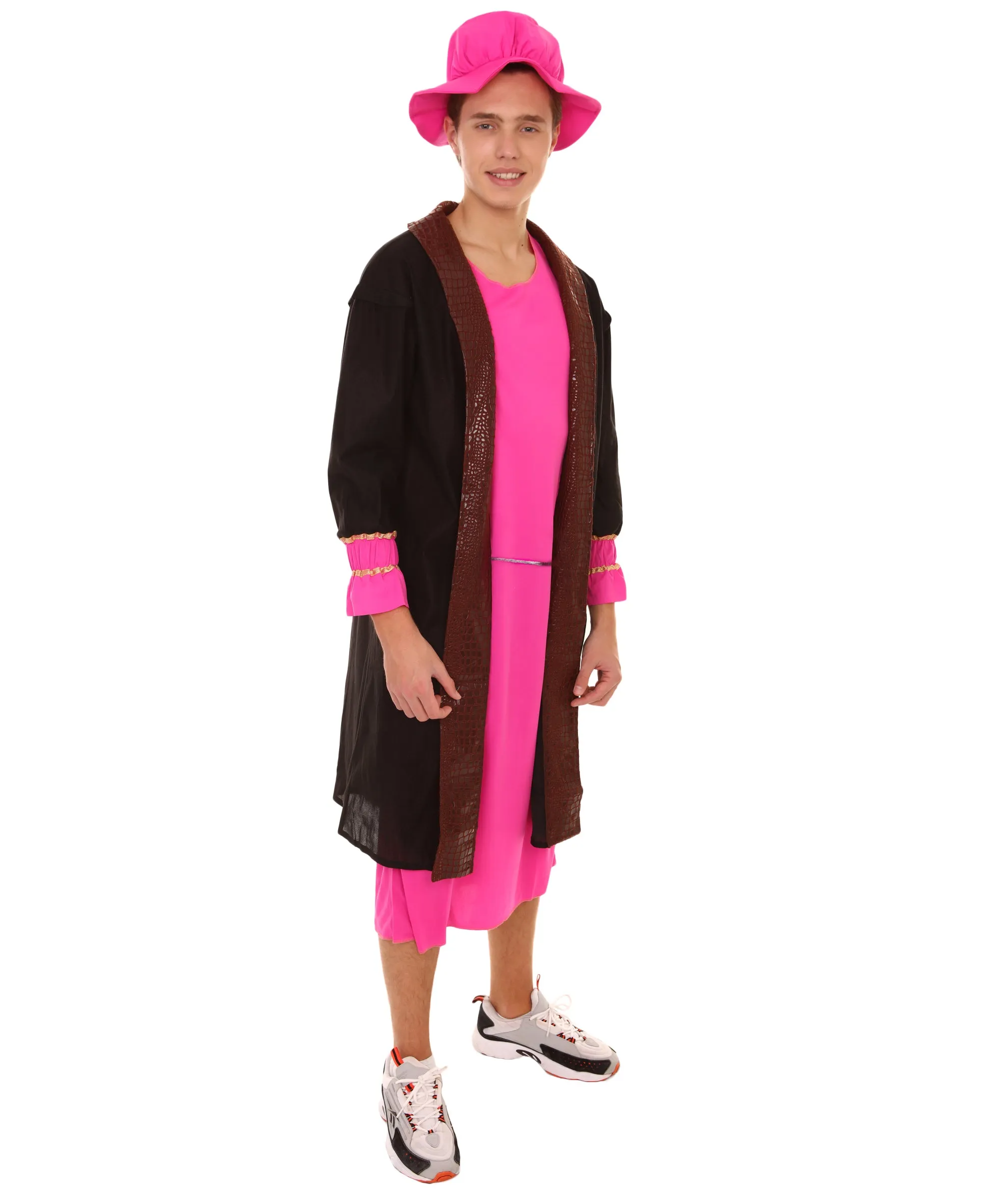 Adult Men's Leonardo Da Vinci Painter Artitst 4 pc Costume | Pink Cosplay Costume