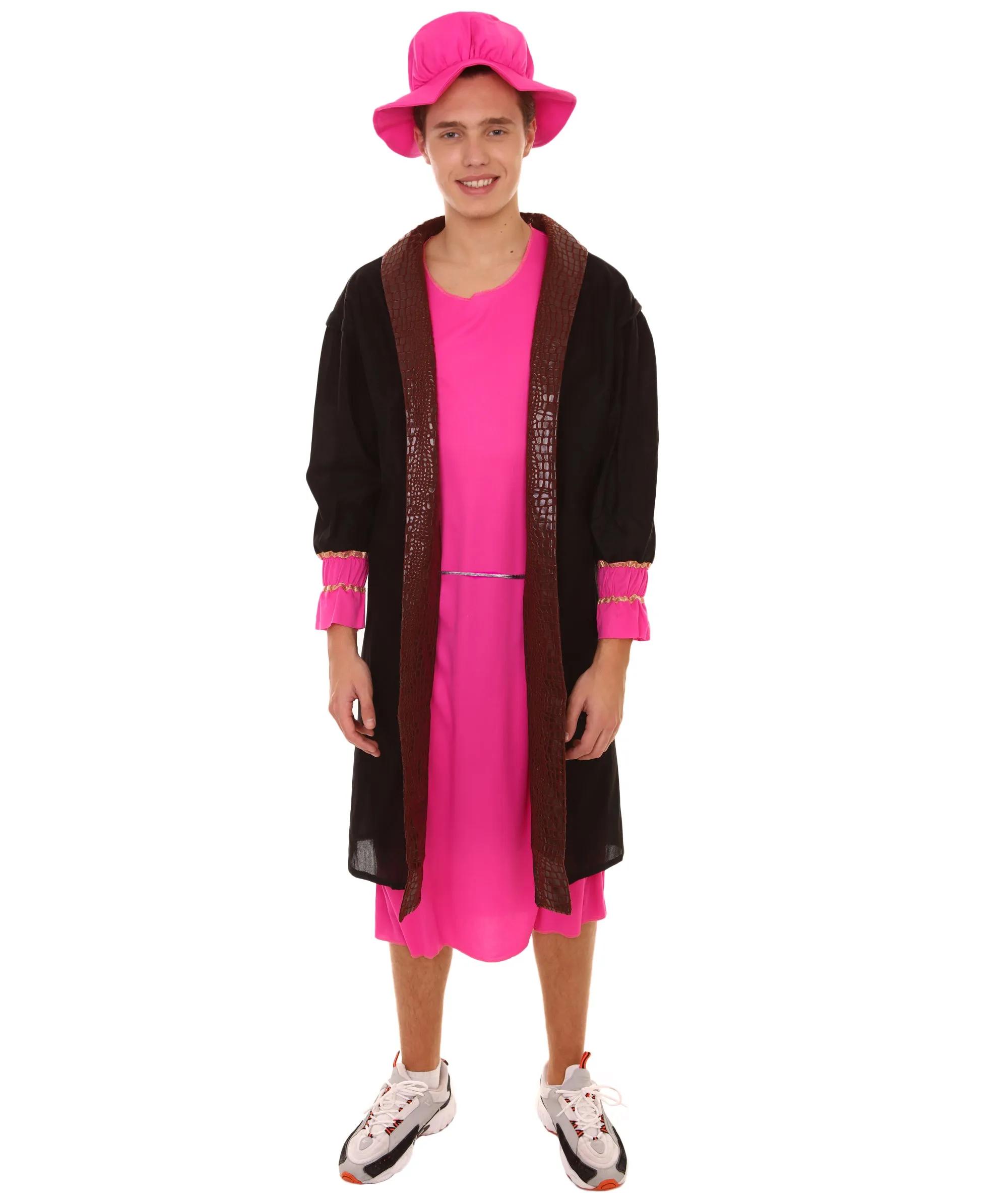 Adult Men's Leonardo Da Vinci Painter Artitst 4 pc Costume | Pink Cosplay Costume