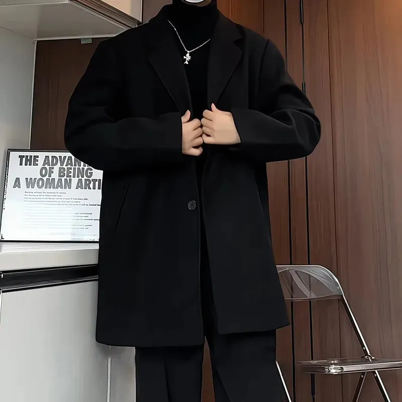 Aidase Big Size Long Winter Men's Coat Long Man Trench Coat Winter Warm Wool Men's Fashion Coat Top 2024 New Korean Reviews Clothes 5XL