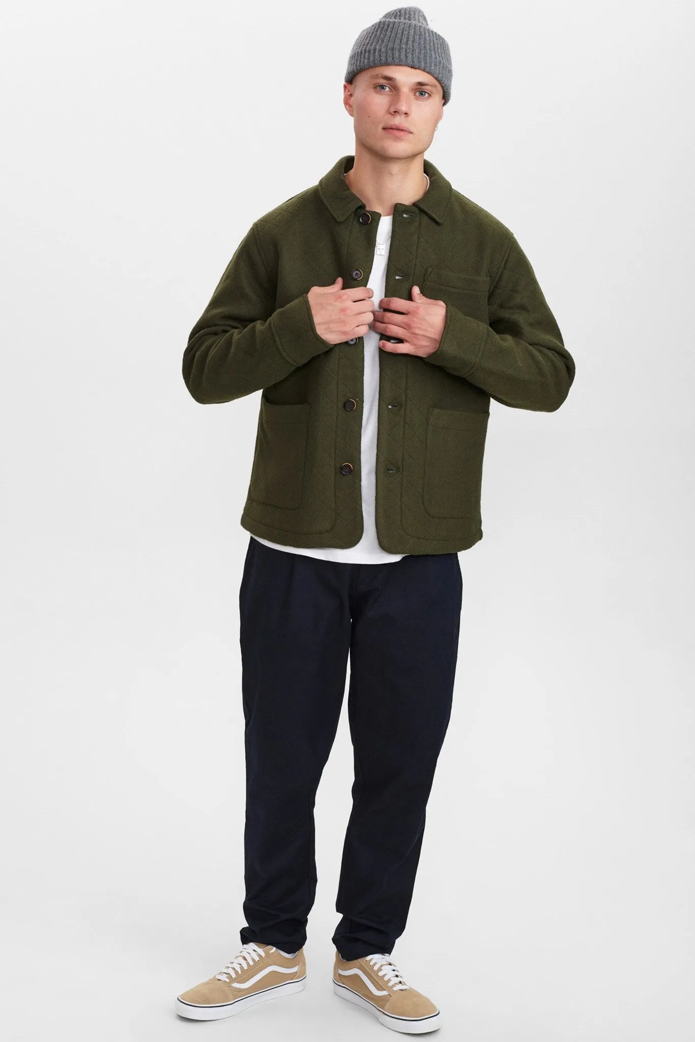 AKBENNY QUILTED JACKET - Deep forrest