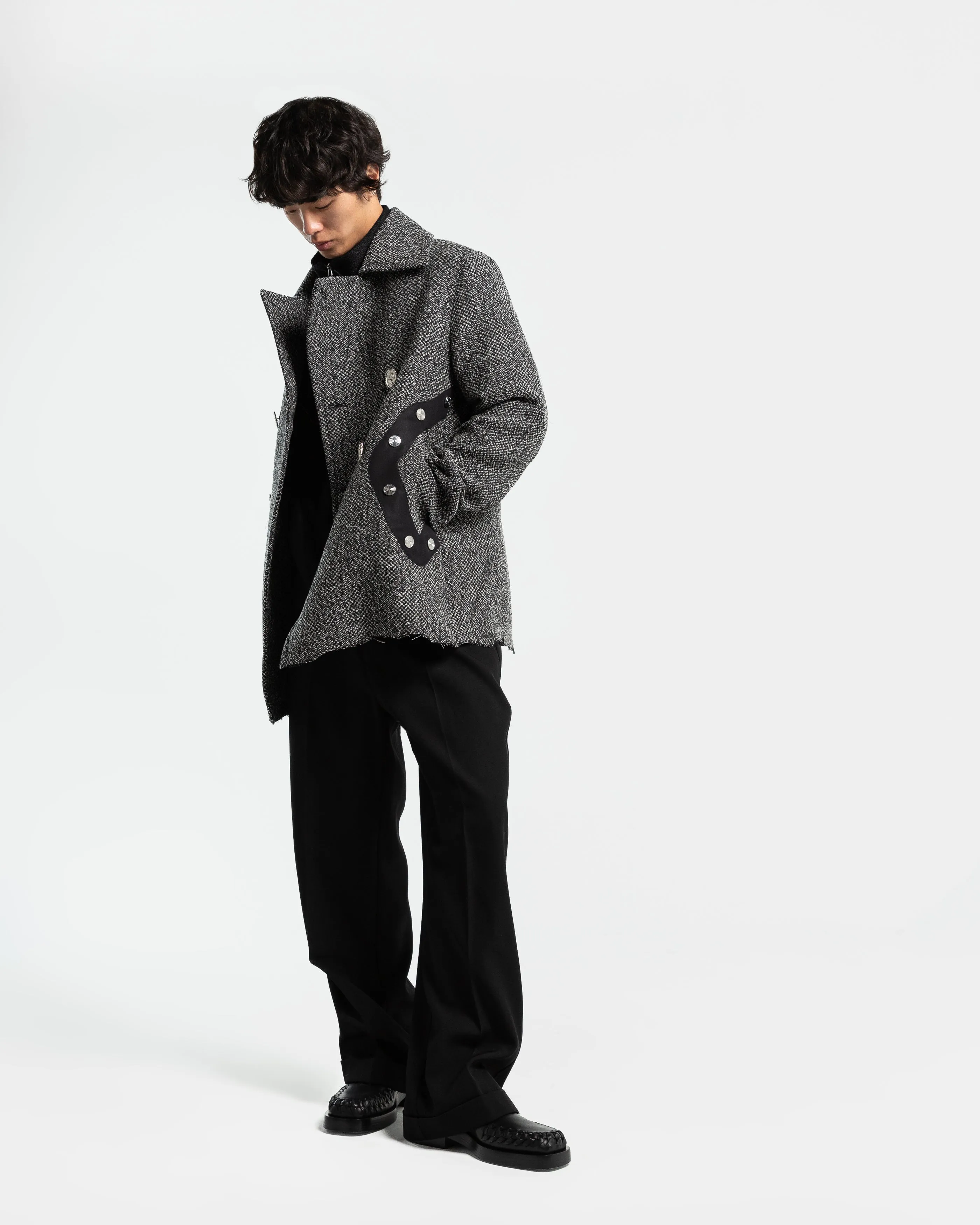 Alep Peacoat in Speckled Grey