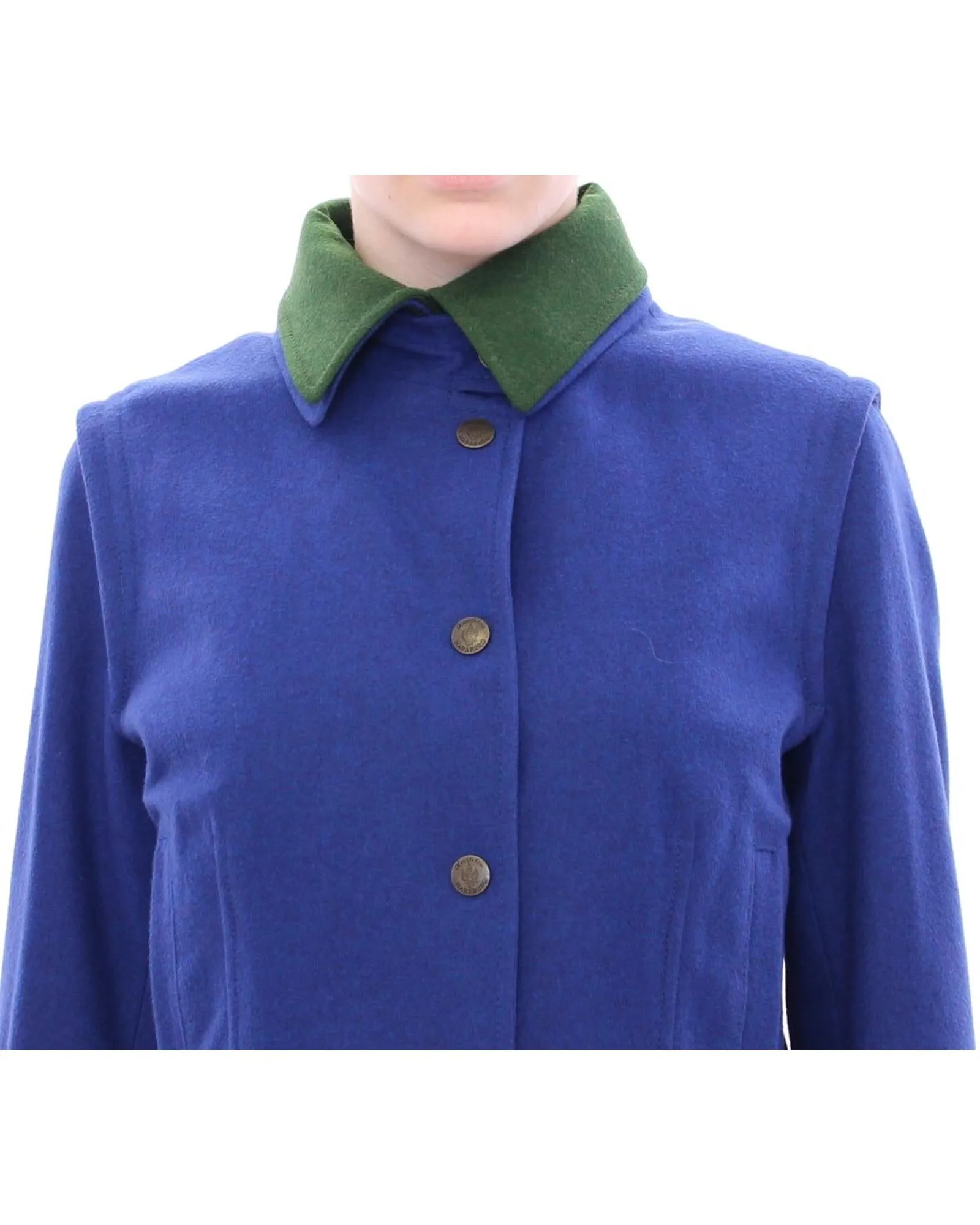 Andrea Incontri Green Wool Jacket Coat