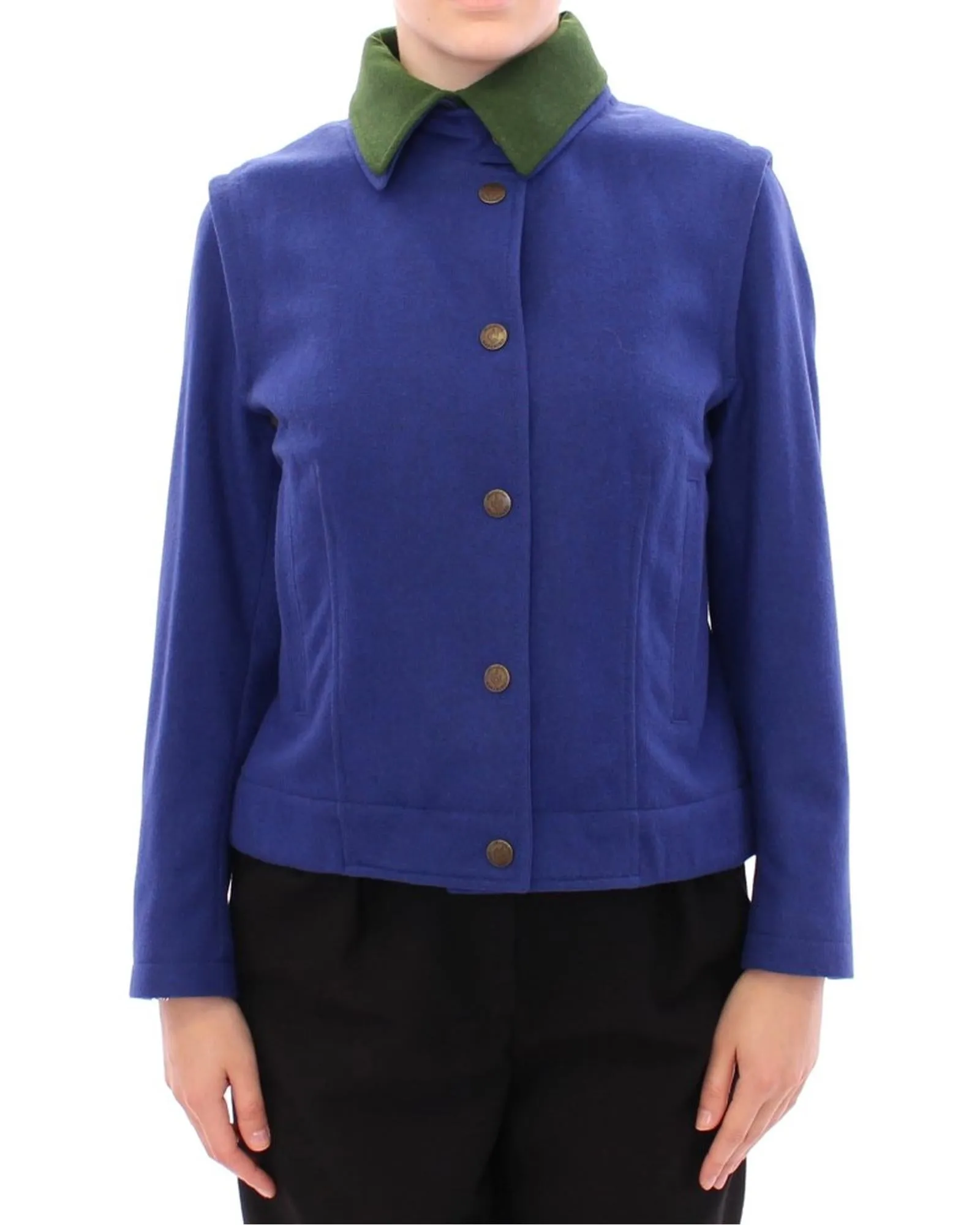 Andrea Incontri Green Wool Jacket Coat