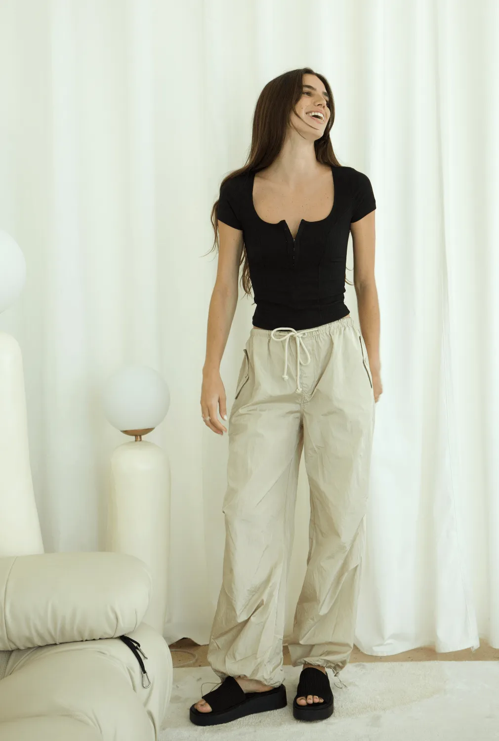 Angelica Cargo Parachute Pant