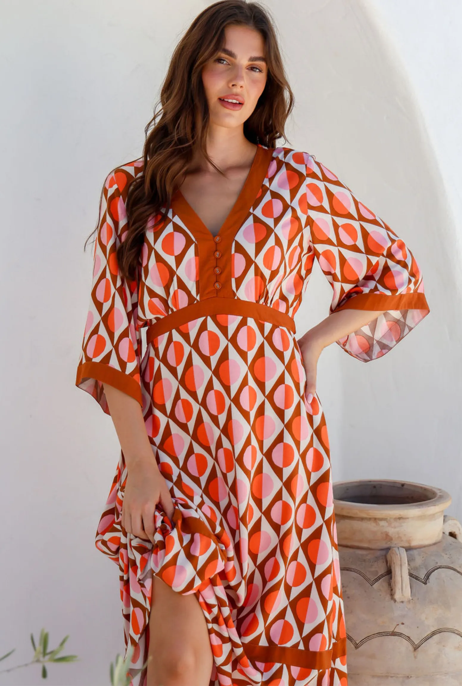 Arely Dress - Burnt Orange