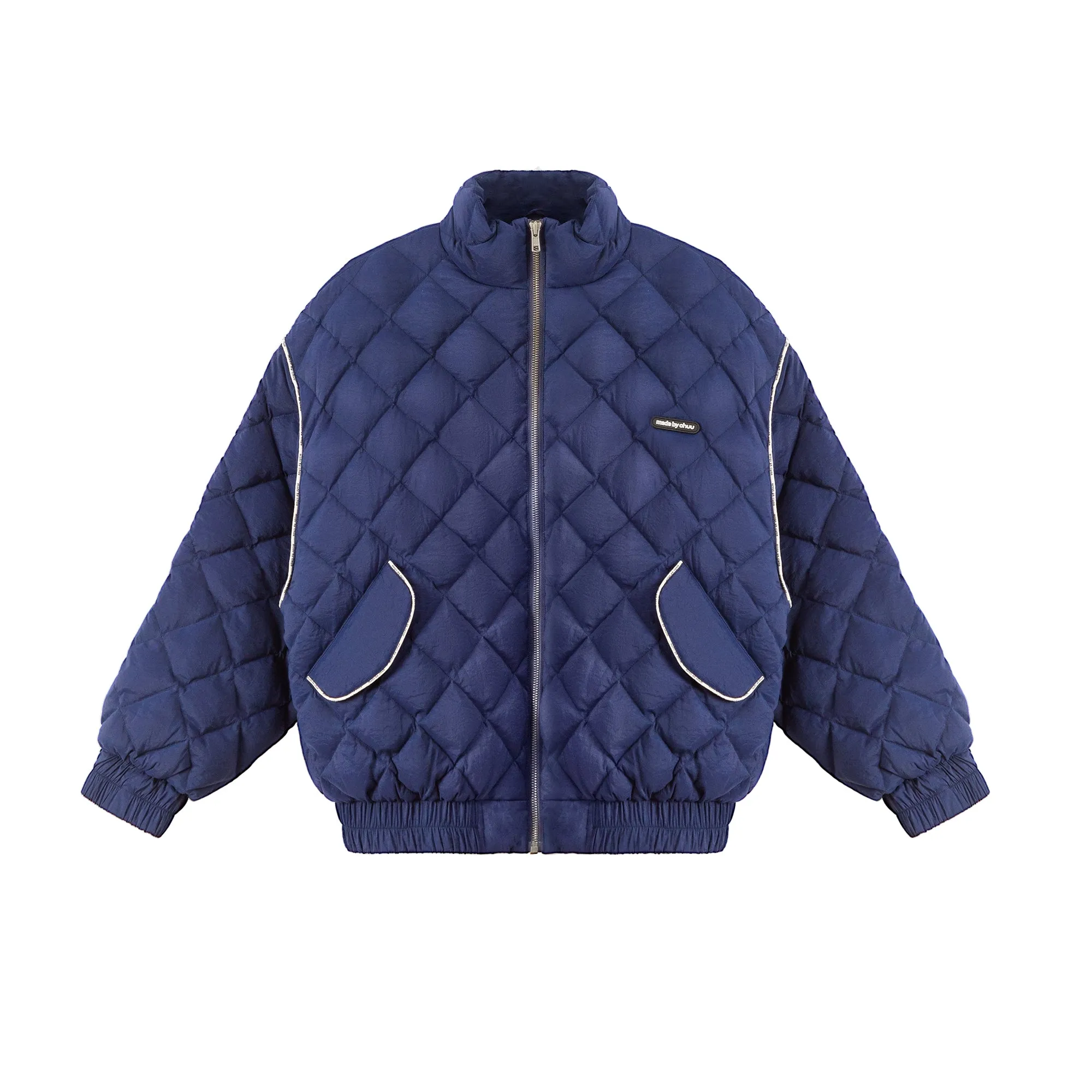 Argyle Collar Quilted Padding Jacket