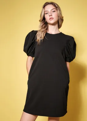 Balloon Sleeve Dress in Black by Ces Femme