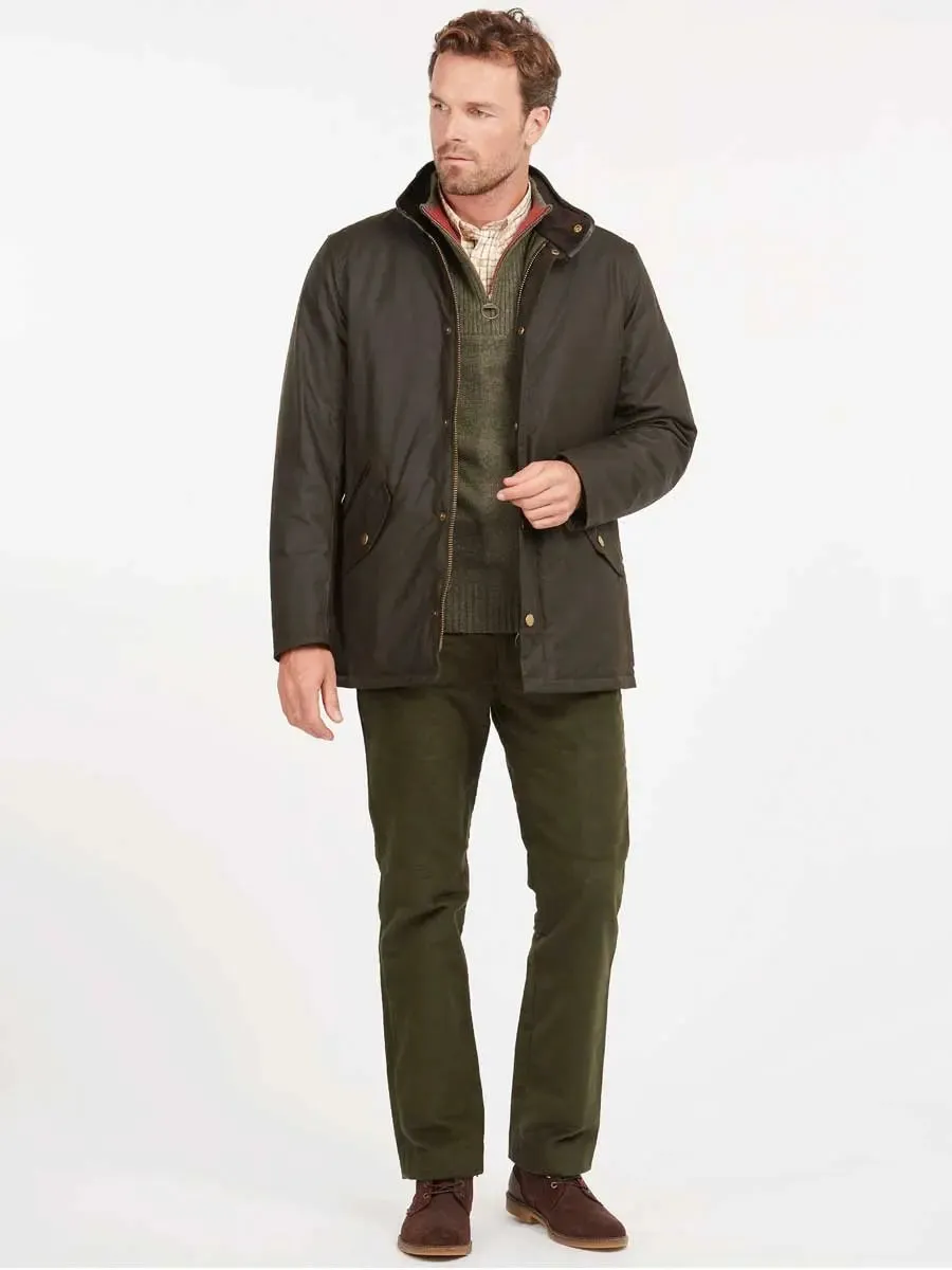 BARBOUR Prestbury Wax Jacket - Mens - Olive