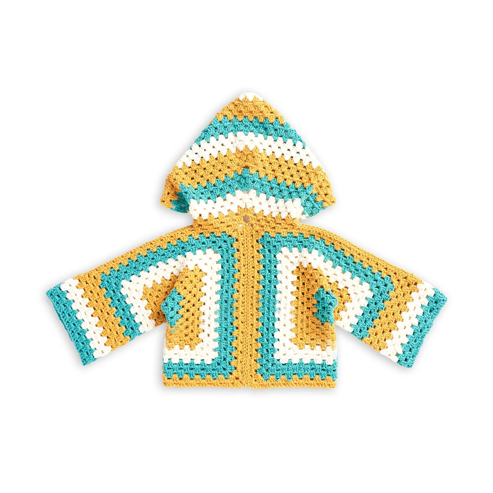 Bernat Crochet Kids Hooded Hexi Pullover