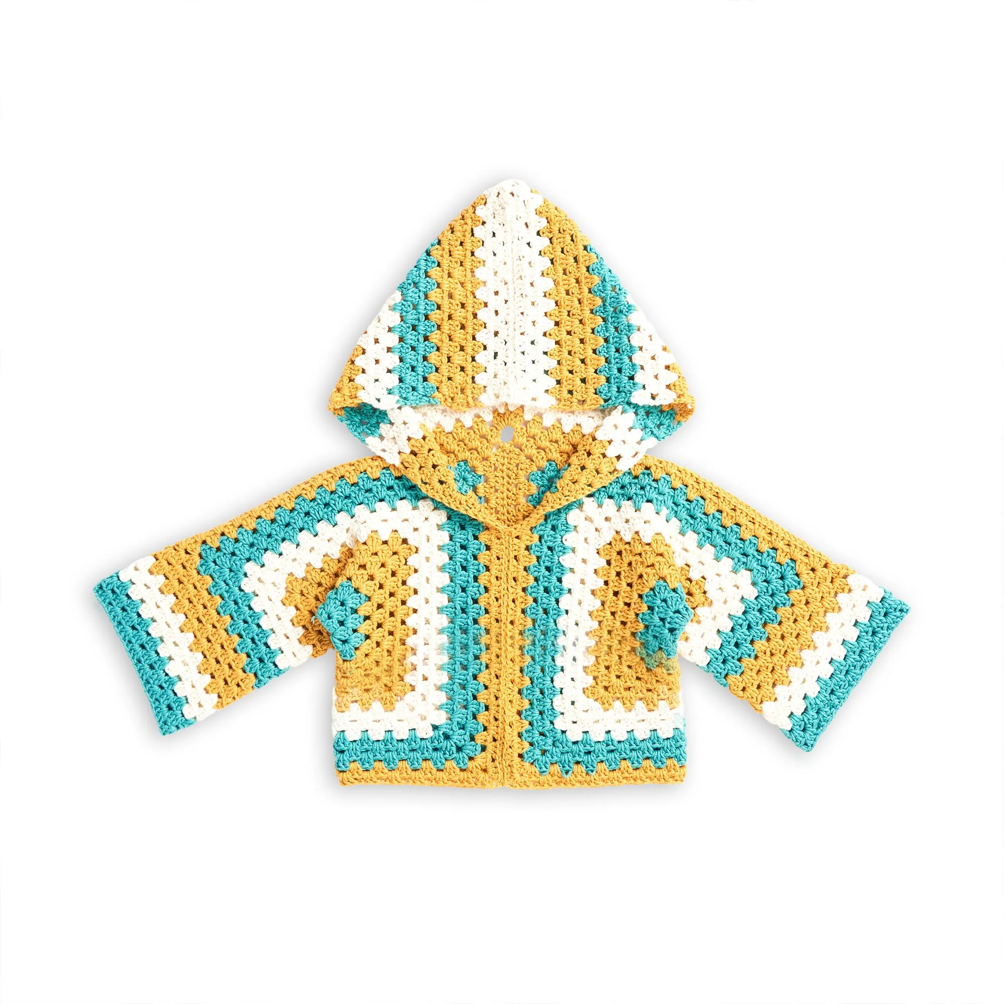 Bernat Crochet Kids Hooded Hexi Pullover