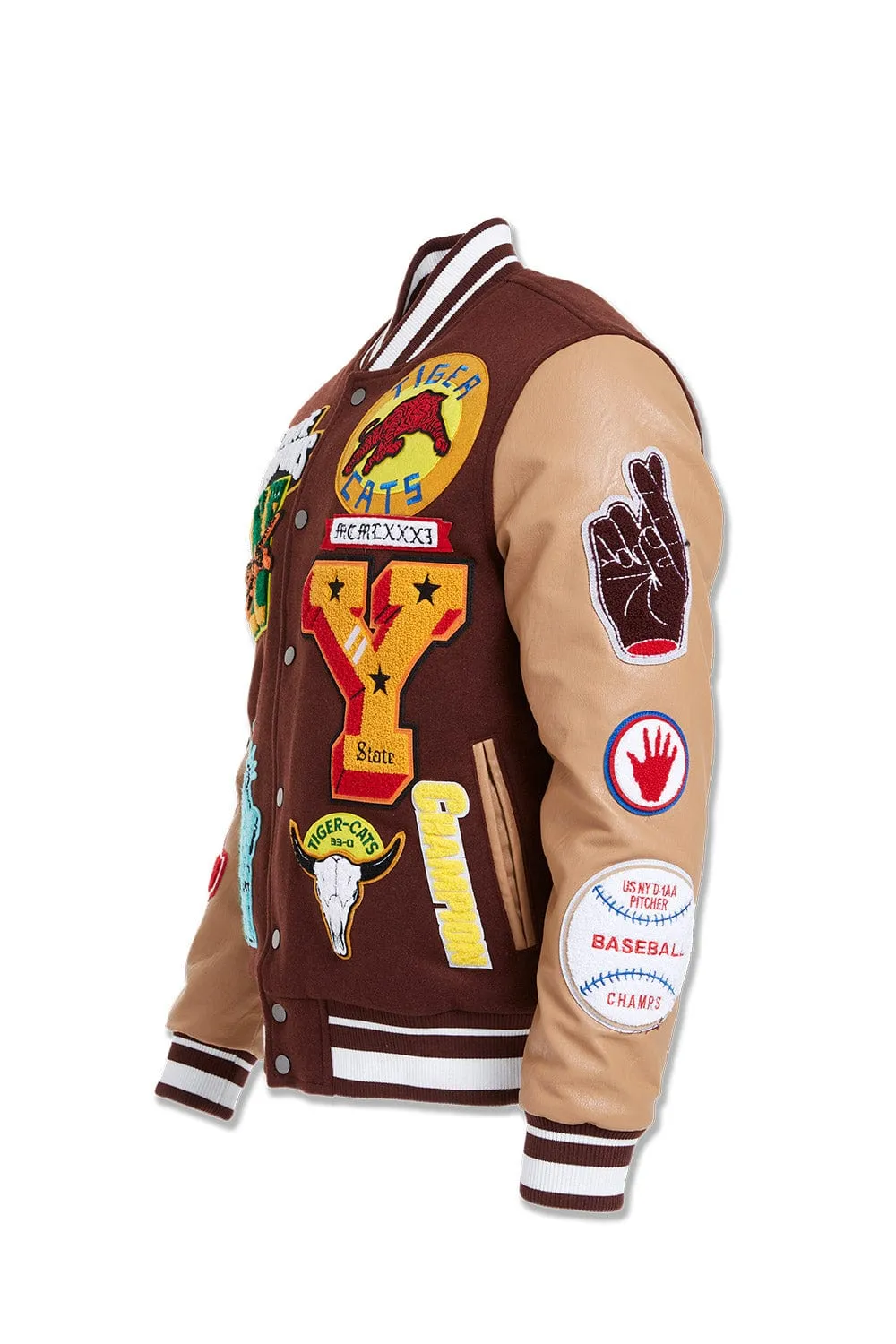 Big Men's Empire City Varsity Jacket (Ruby)