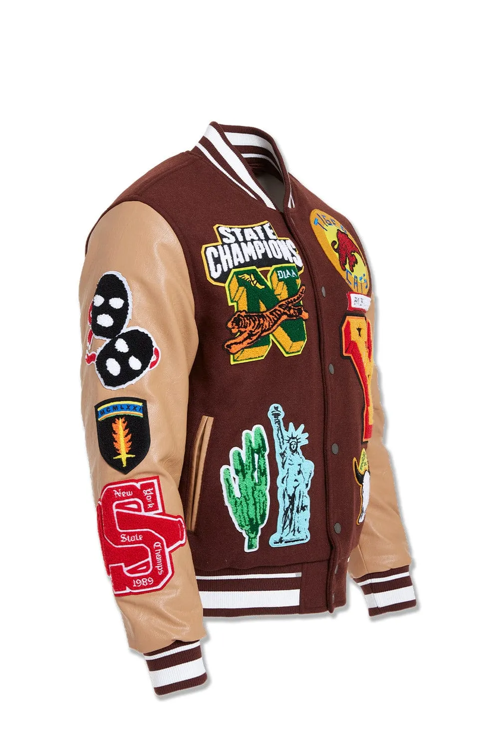 Big Men's Empire City Varsity Jacket (Ruby)