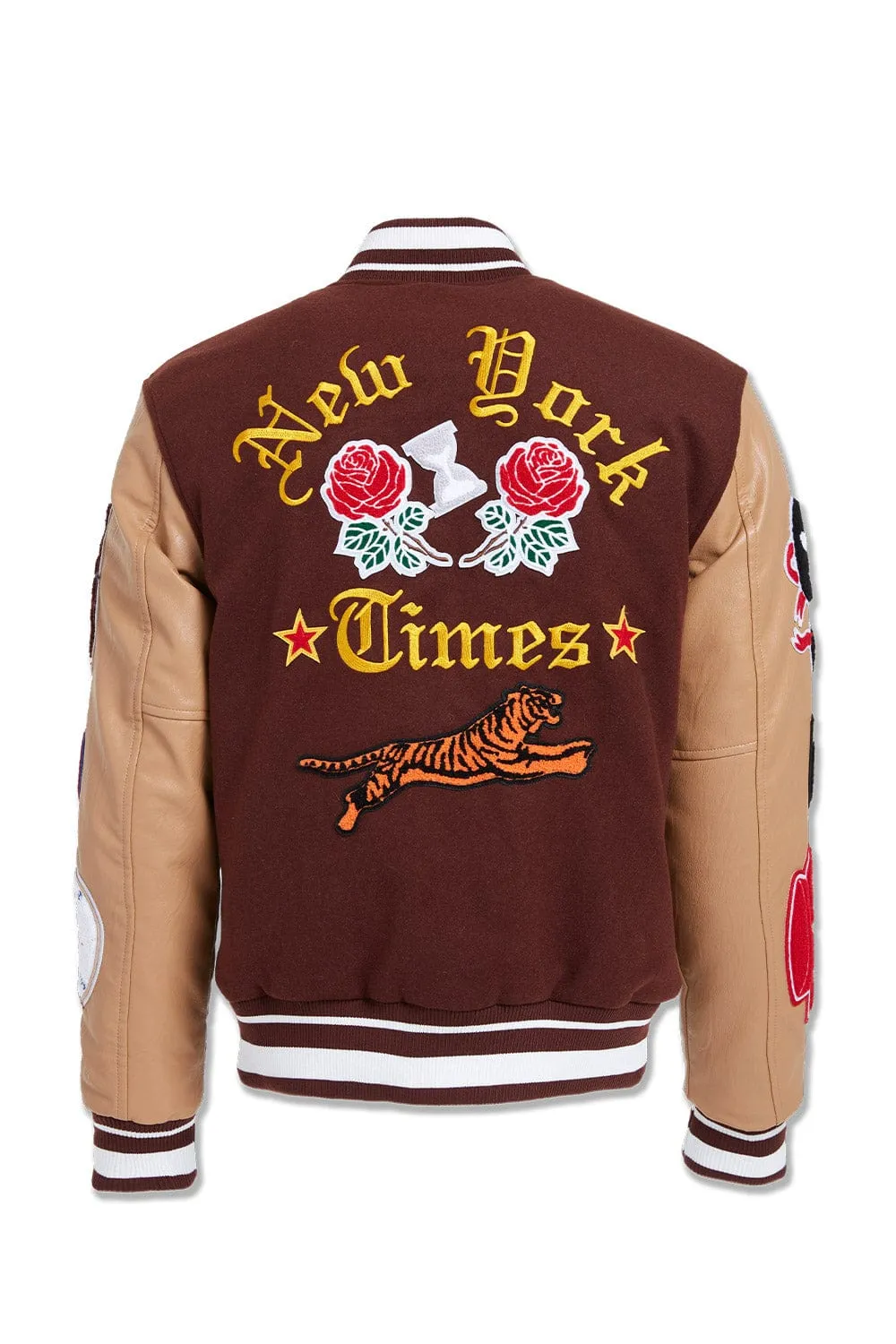 Big Men's Empire City Varsity Jacket (Ruby)