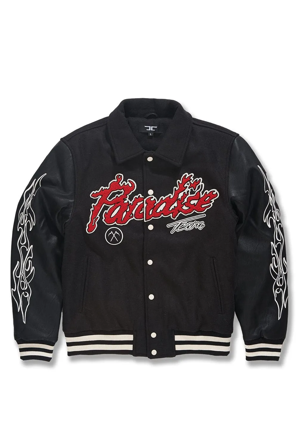 Big Men's Paradise Tour Varsity Jacket (Black)