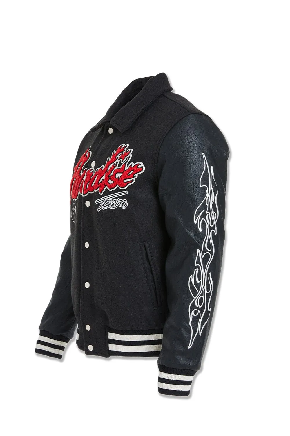 Big Men's Paradise Tour Varsity Jacket (Black)