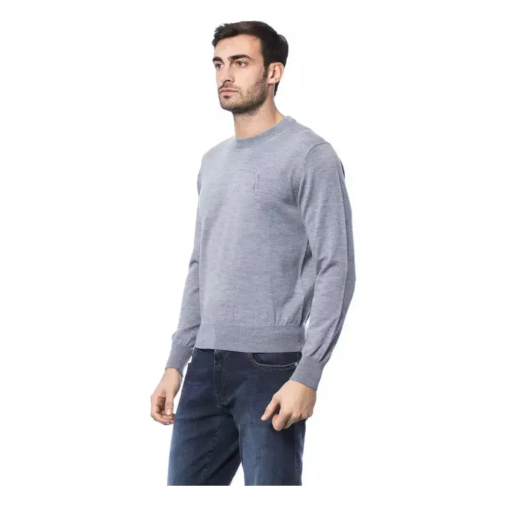 Billionaire Italian Couture Gray Merino Men Sweater