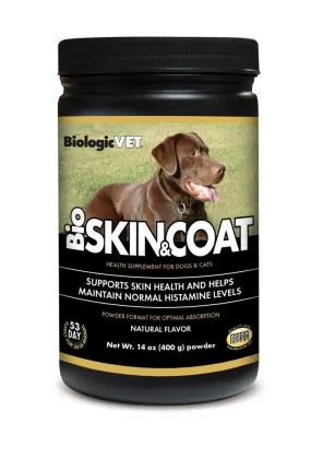 BiologicVet BioSkin & Coat Natural Antihistamine Formula for Dogs & Cats 14 oz Powder