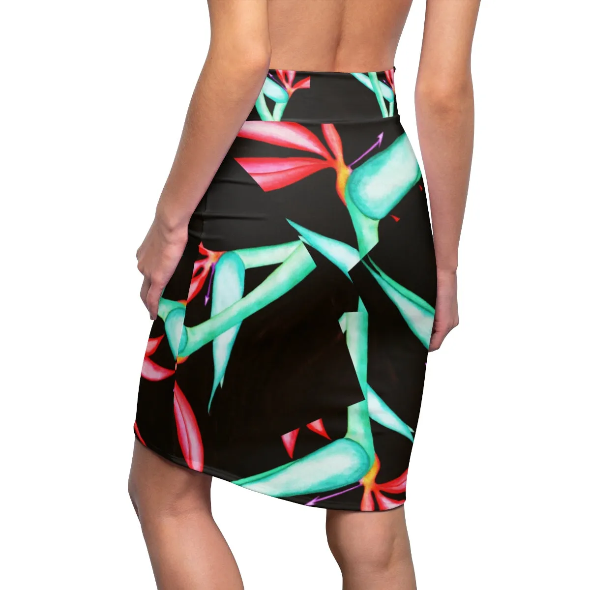 Birds of Paradise Pencil Skirt