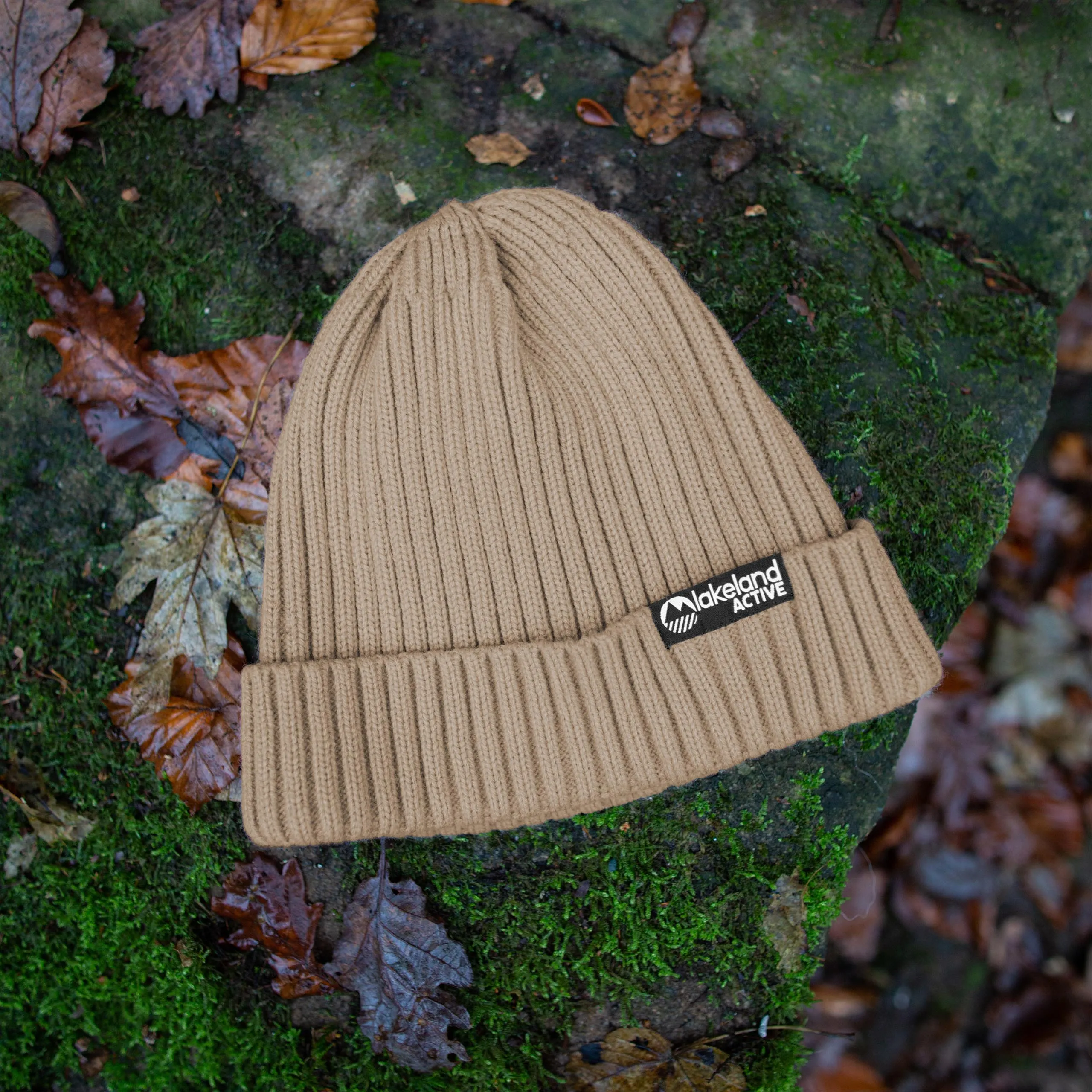 Birkett Ribbed Knit Beanie Hat - Earth Tones