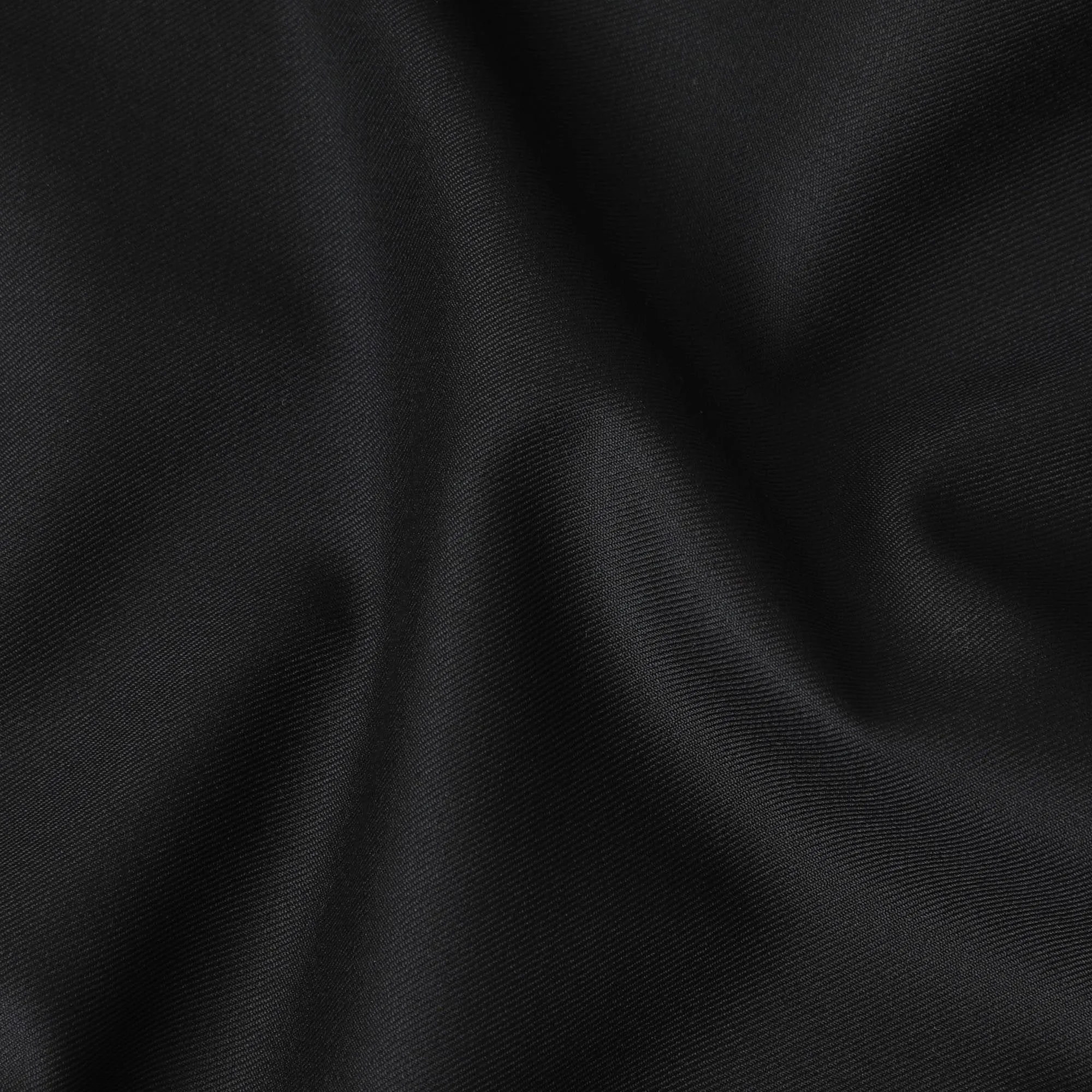 Black plain Premium super 130's Australian superfine merino wool suiting fabric-D11432