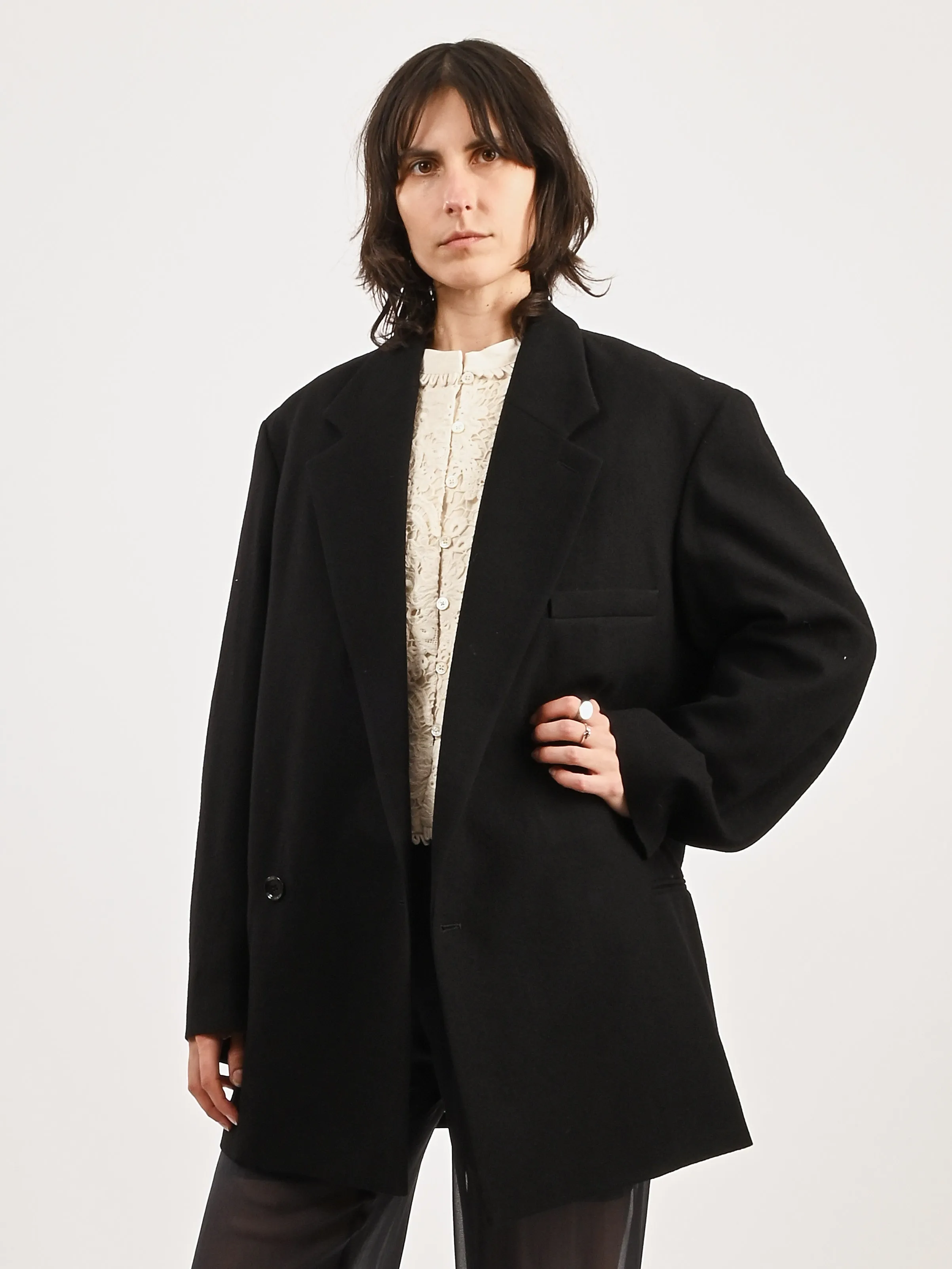 Black Short Maxi DB Coat