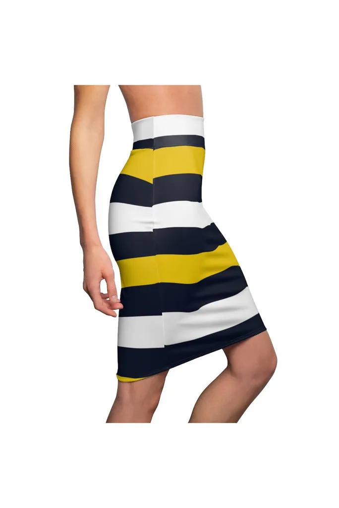 Blue Gold Women's Pencil Skirt