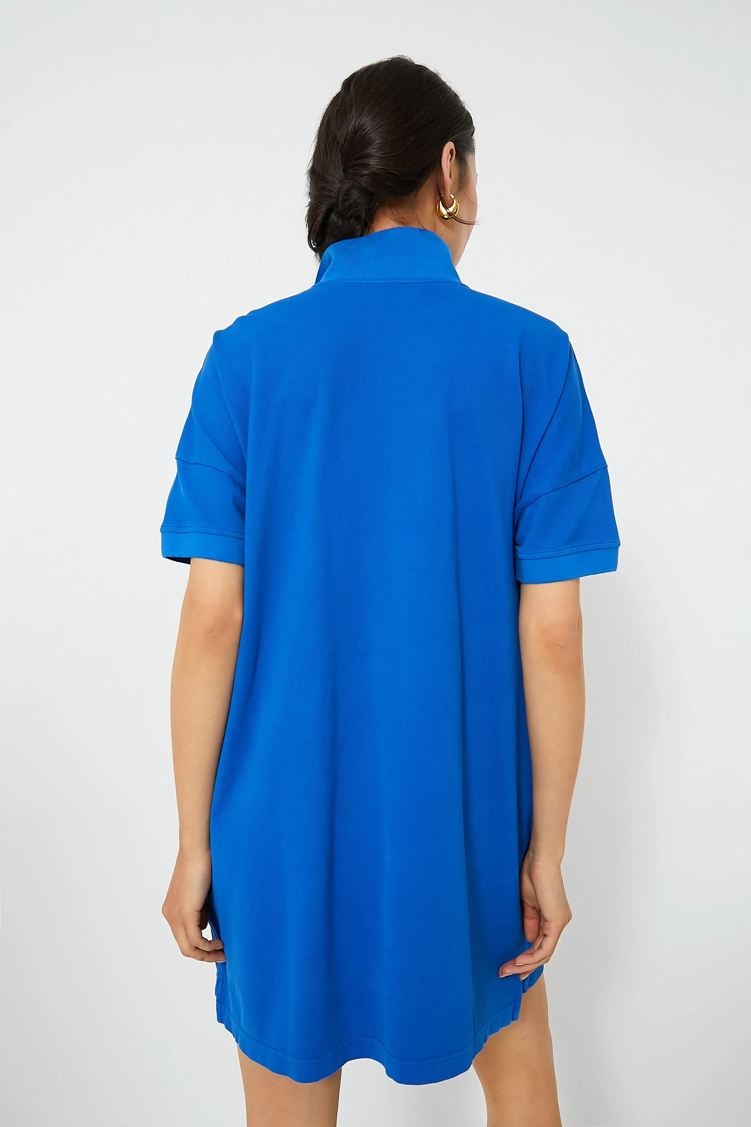 Blue Pique Teller Polo Dress