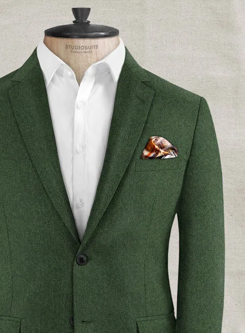 Bottle Green Flannel Wool Jacket