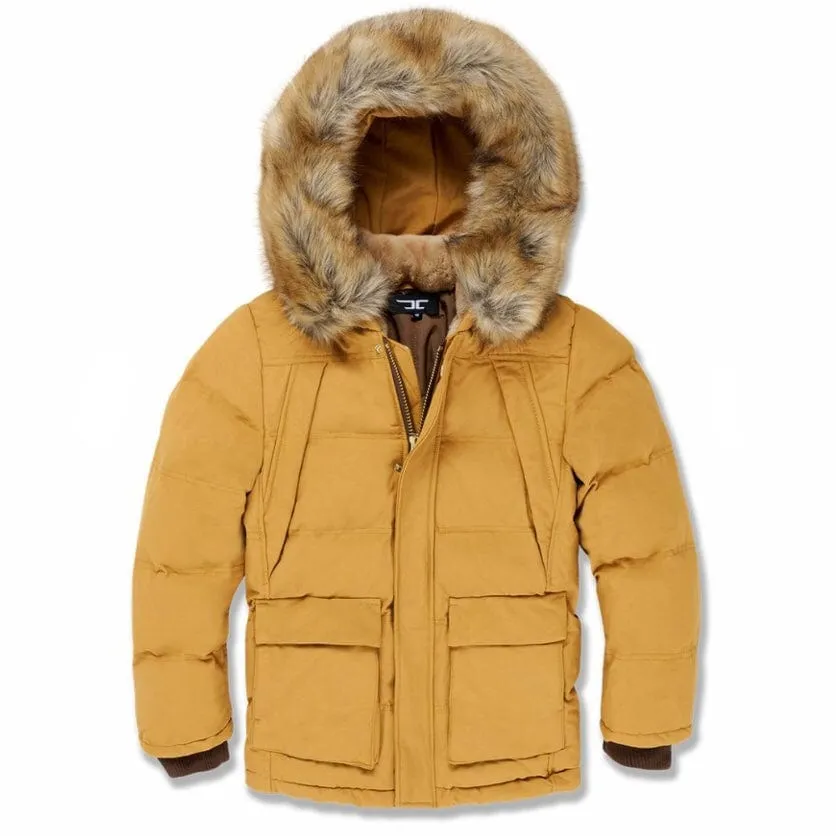 Boys Jordan Craig Bismarck Fur Lined Parka Jacket (Desert) 91537B