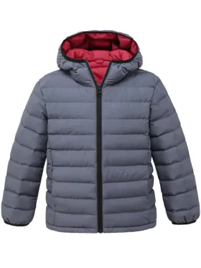 Boy's Packable Lightweight Winter Coat Hooded Quilted Puffer Jacket