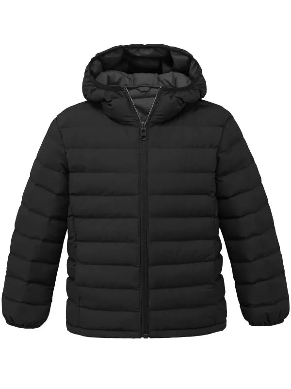 Boy's Packable Lightweight Winter Coat Hooded Quilted Puffer Jacket