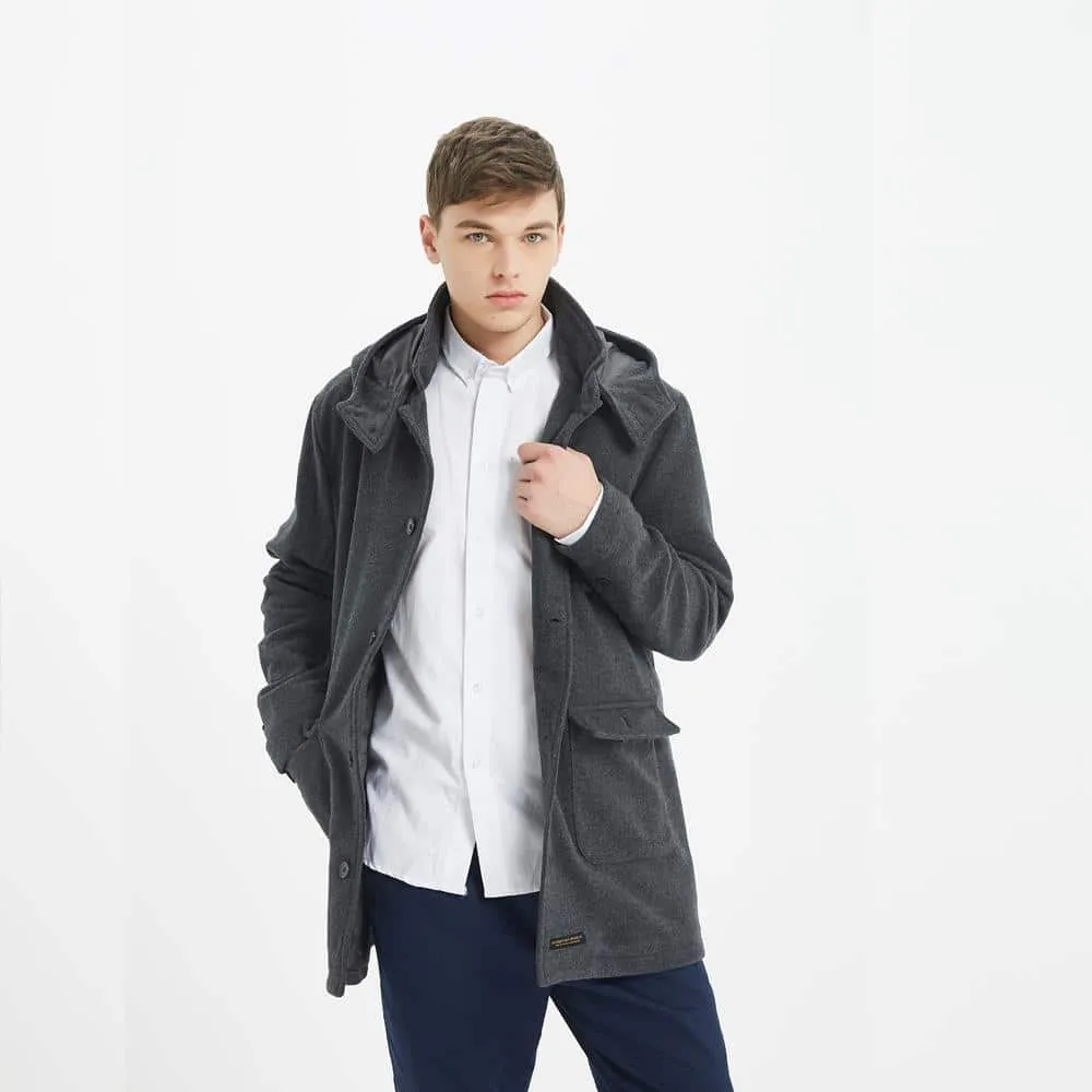 Boysnextdoor Wool Long Coat Grey