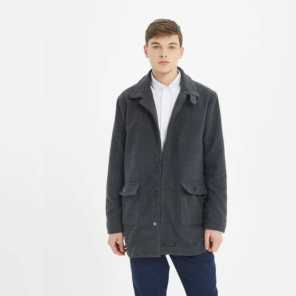 Boysnextdoor Wool Long Coat Grey