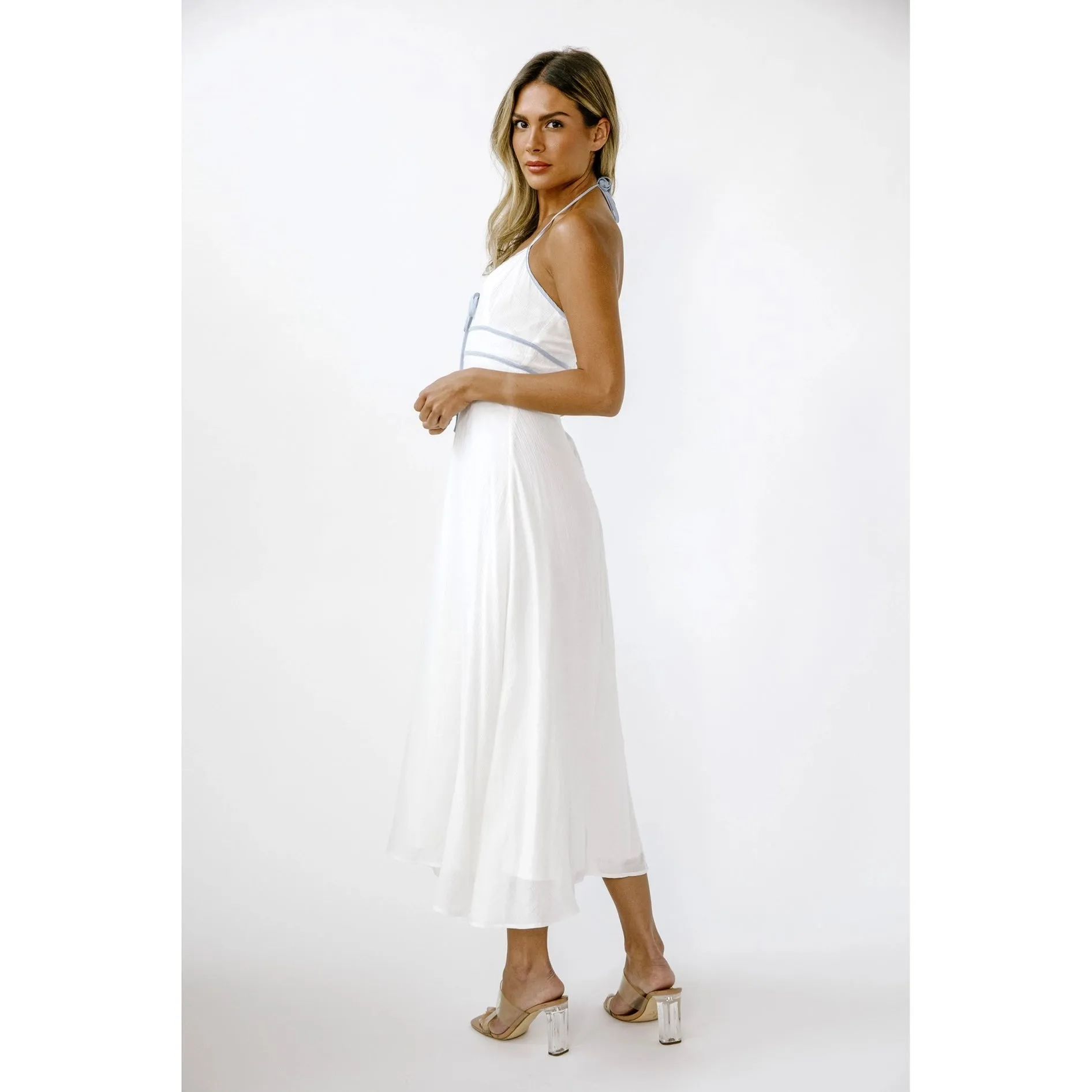 Bride To Be Midi Dress White