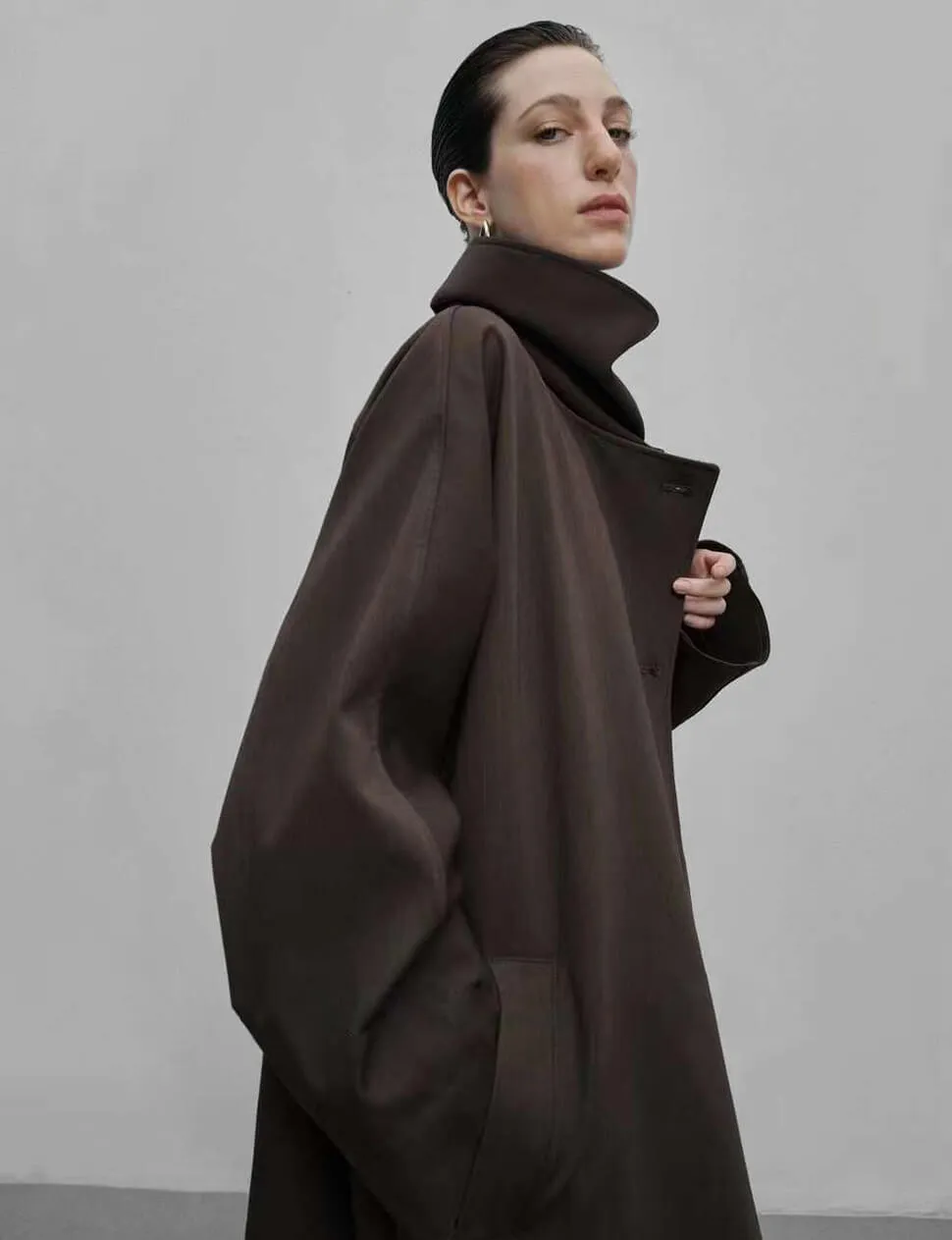 Brown Scarf Coat