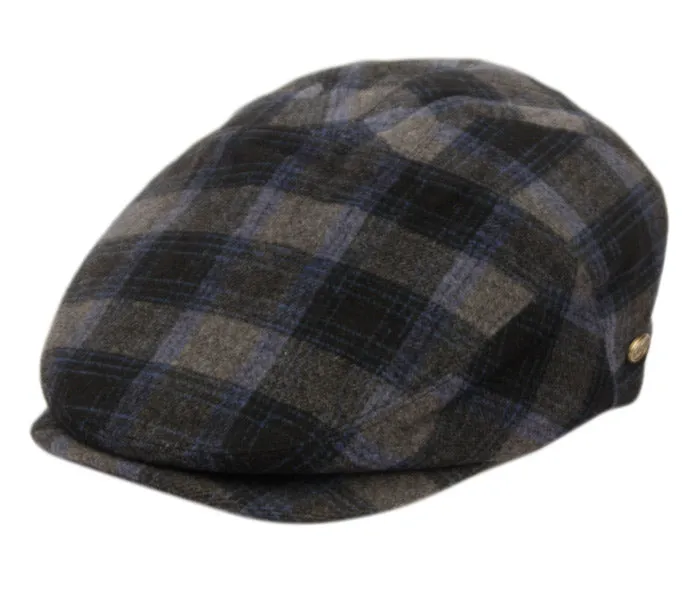 Brushed Wool Checked Cap