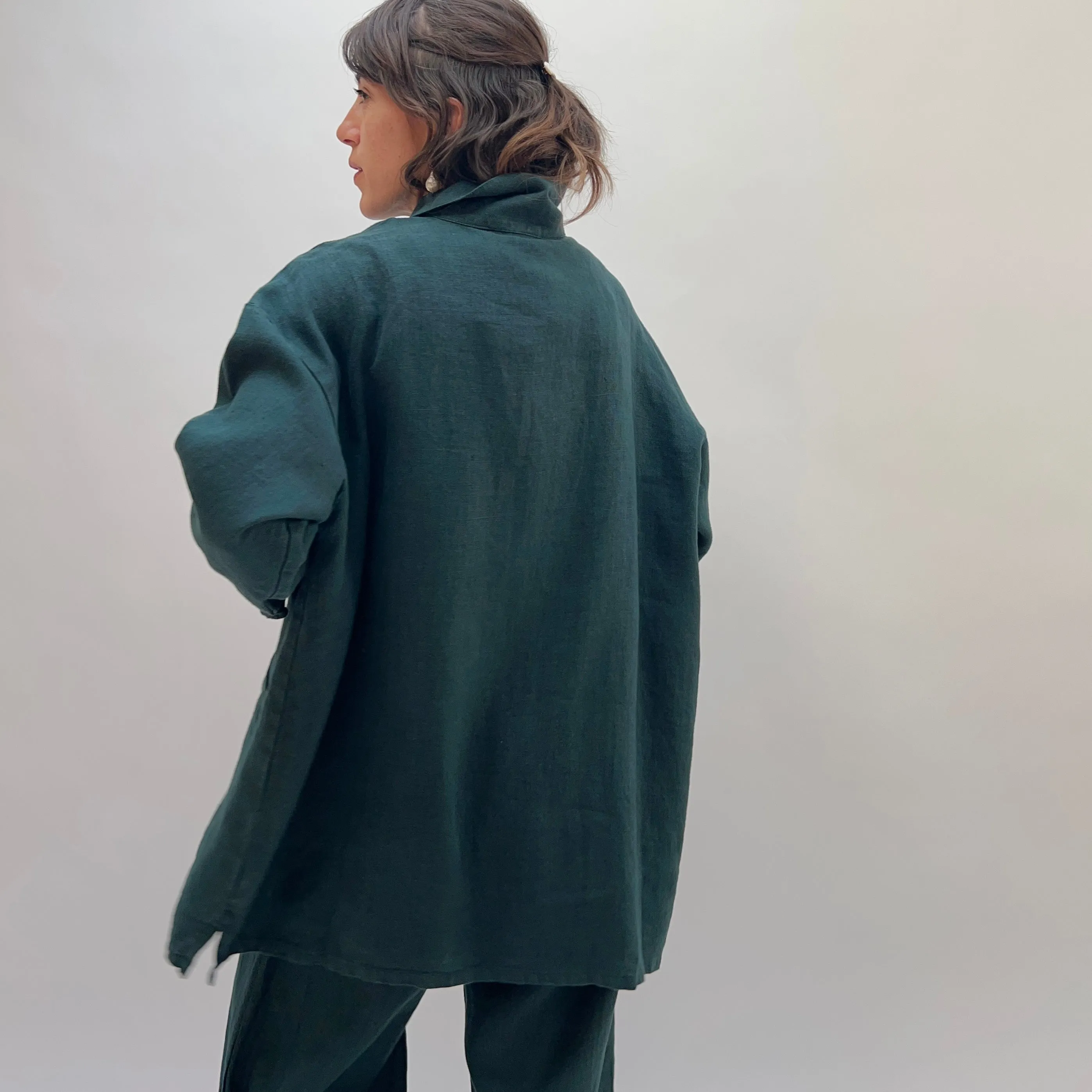 Bryn Walker | Heavy Linen Katherine Jacket in Bosque