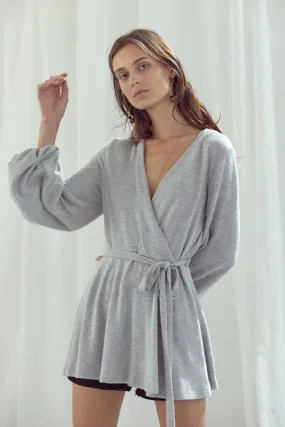 Bubble Sleeve Wrap Tunic