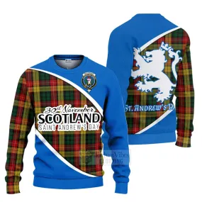 Buchanan Family Crest Tartan Ugly Sweater Celebrate Saint Andrew's Day in Style