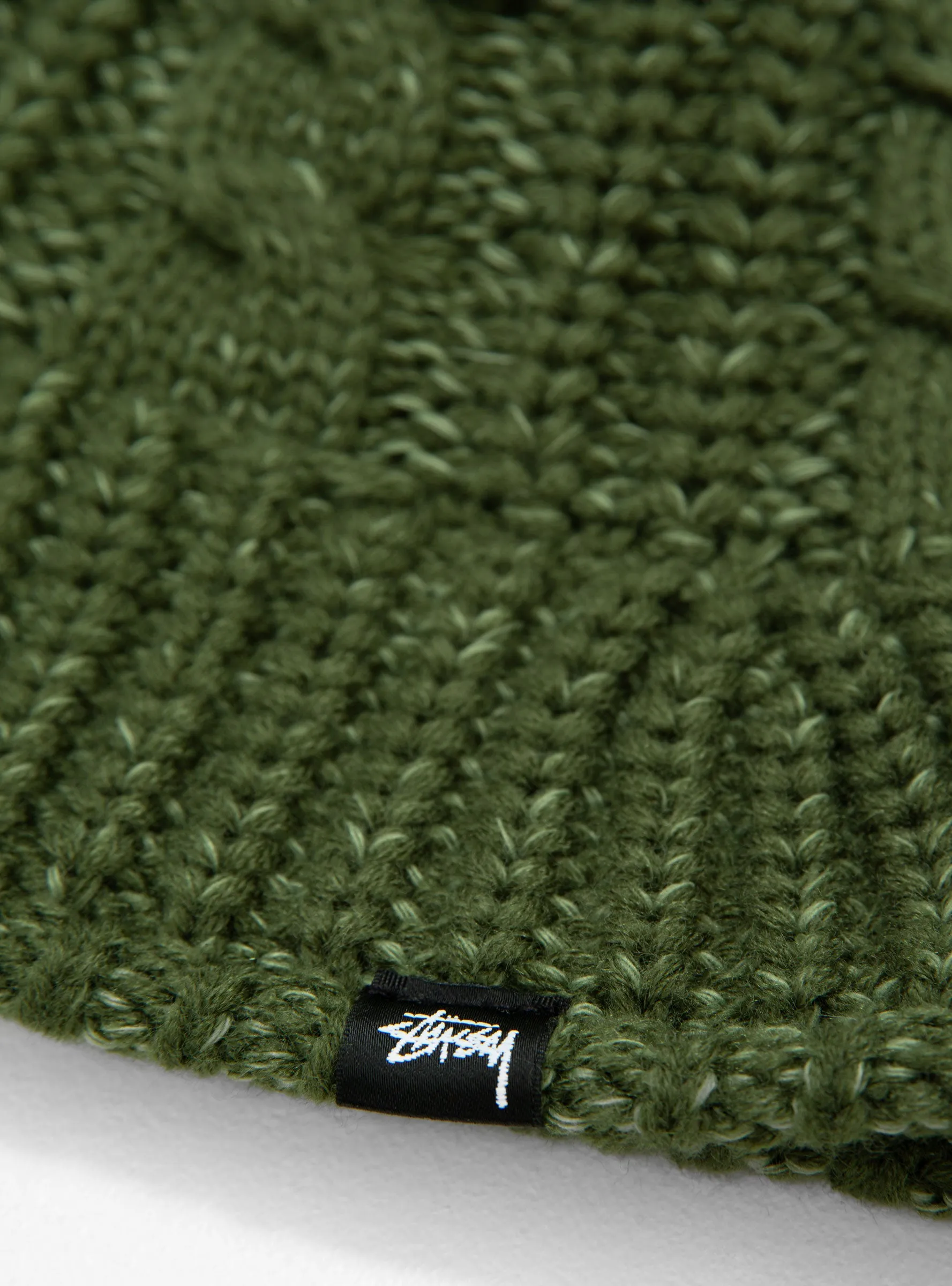 Cable Knit Bucket Hat Olive