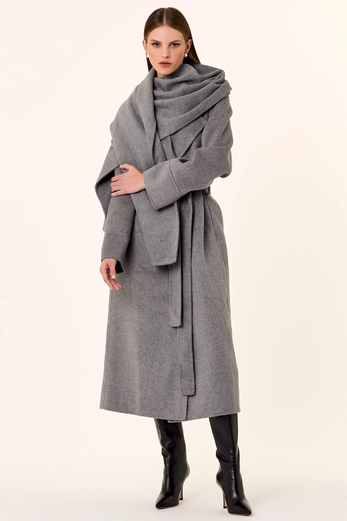 Candice Wool Coat - Charcoal